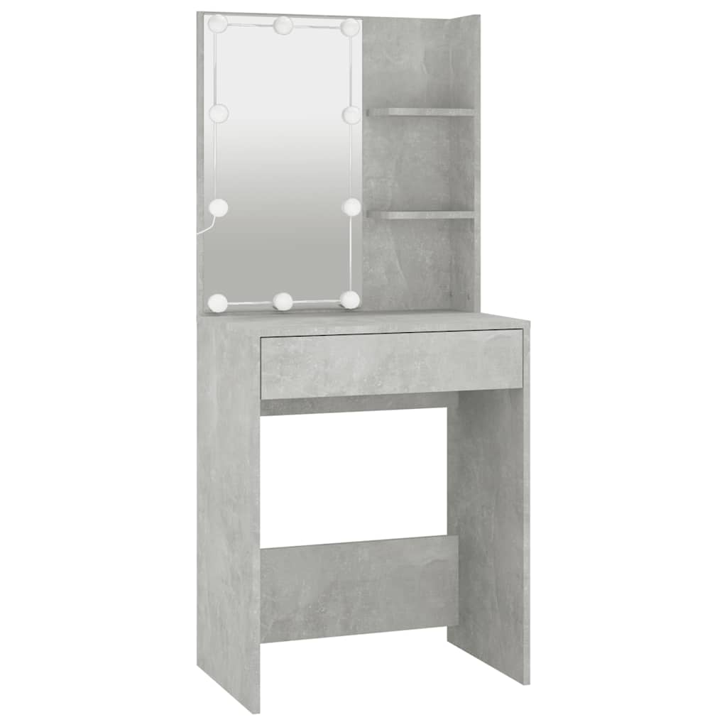 Μπουντουάρ με LED Γκρι Σκυροδέματος 60x40x140 εκ. - Pakobazaar
