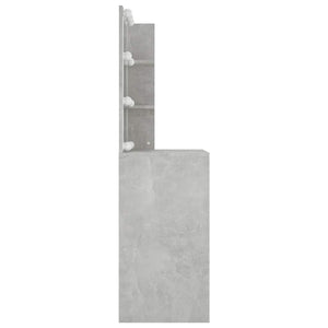 Μπουντουάρ με LED Γκρι Σκυροδέματος 60x40x140 εκ. - Pakobazaar