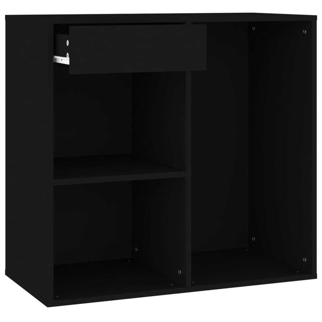 Ντουλάπι Καλλυντικών Μαύρο 80 x 40 x 75 εκ. Επεξεργασμένο ξύλο