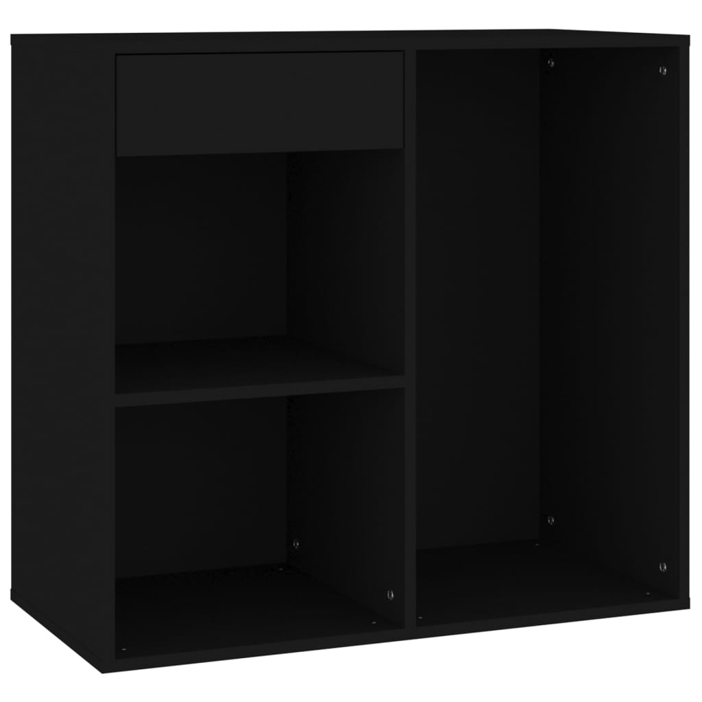 Ντουλάπι Καλλυντικών Μαύρο 80 x 40 x 75 εκ. Επεξεργασμένο ξύλο