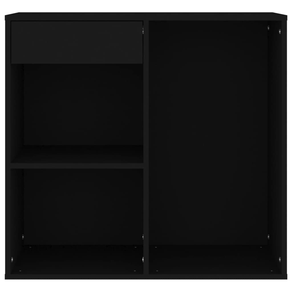 Ντουλάπι Καλλυντικών Μαύρο 80 x 40 x 75 εκ. Επεξεργασμένο ξύλο