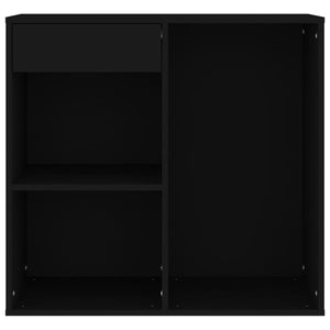 Ντουλάπι Καλλυντικών Μαύρο 80 x 40 x 75 εκ. Επεξεργασμένο ξύλο