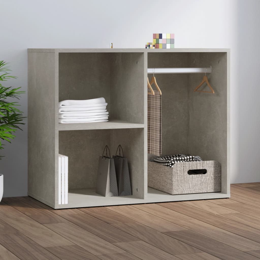 Ντουλάπι Γκρι Σκυροδέματος 80 x 40 x 65 εκ. Επεξεργασμένο Ξύλο