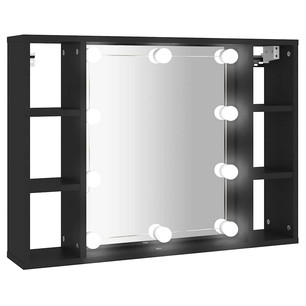Έπιπλο Καθρέπτη με LED Μαύρο 76 x 15 x 55 εκ. - Pakobazaar