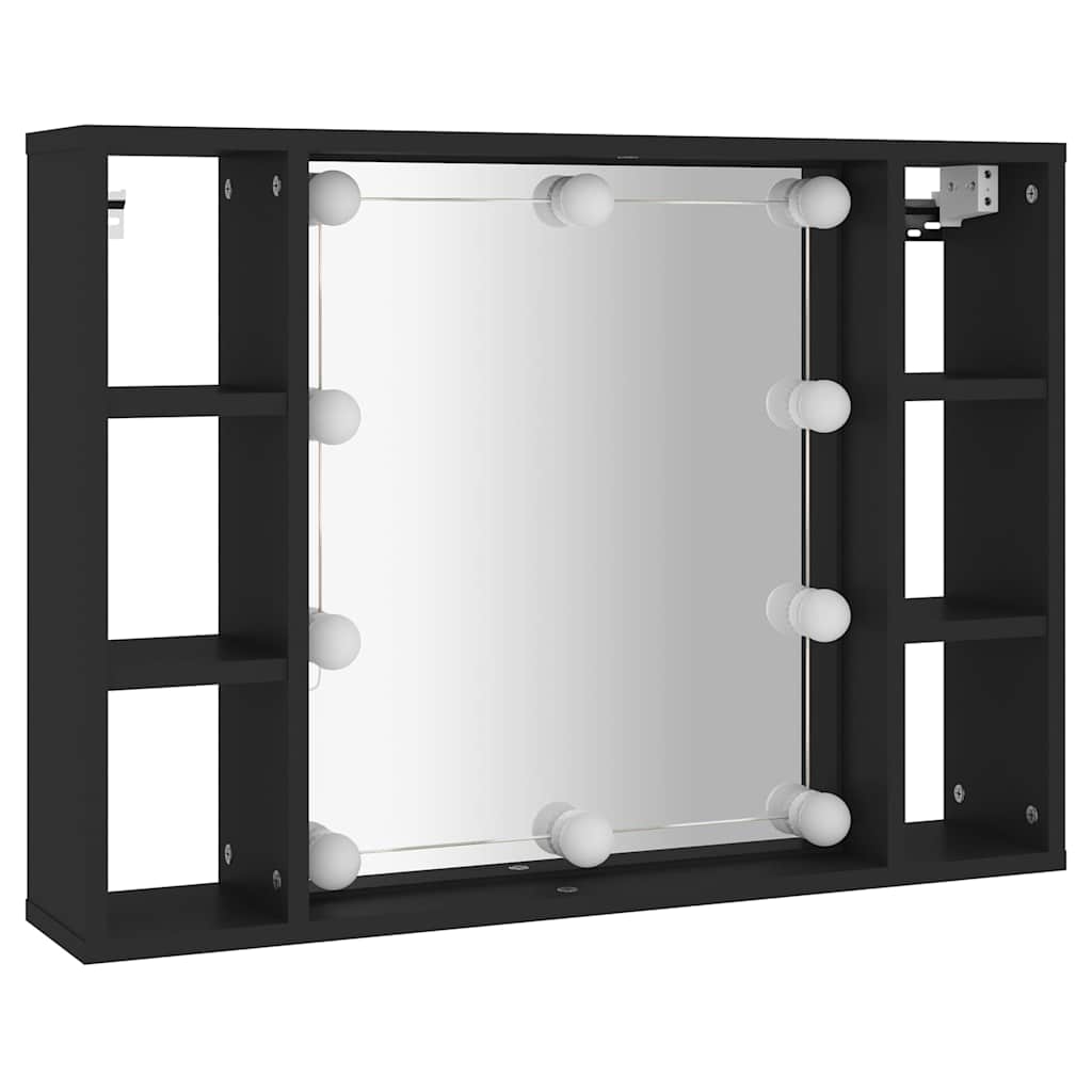 Έπιπλο Καθρέπτη με LED Μαύρο 76 x 15 x 55 εκ. - Pakobazaar