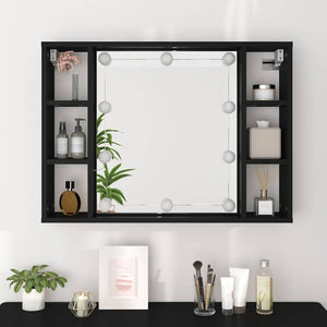Έπιπλο Καθρέπτη με LED Μαύρο 76 x 15 x 55 εκ. - Pakobazaar