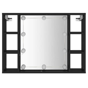Έπιπλο Καθρέπτη με LED Μαύρο 76 x 15 x 55 εκ. - Pakobazaar