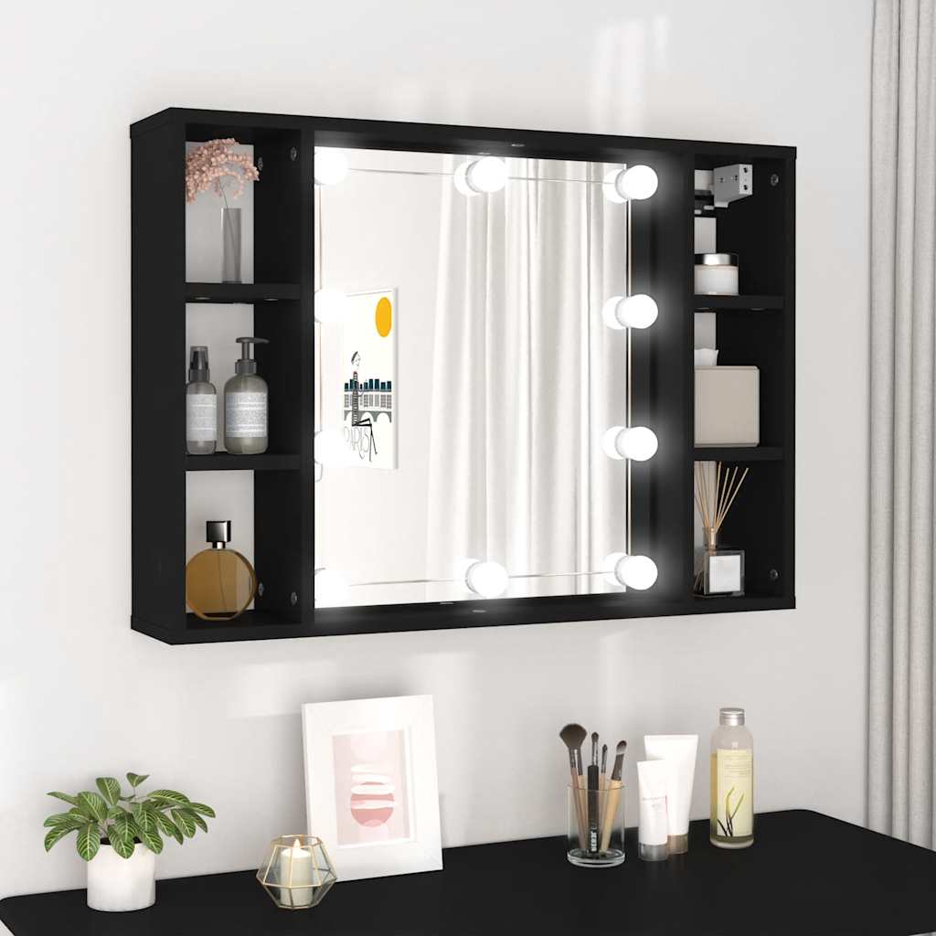 Έπιπλο Καθρέπτη με LED Μαύρο 76 x 15 x 55 εκ. - Pakobazaar