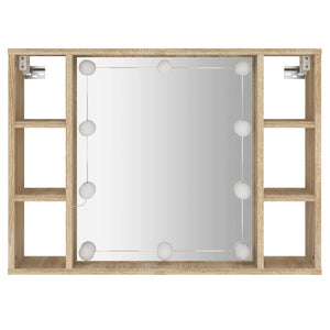 Έπιπλο Καθρέπτη με LED Sonoma Δρυς 76 x 15 x 55 εκ. - Pakobazaar