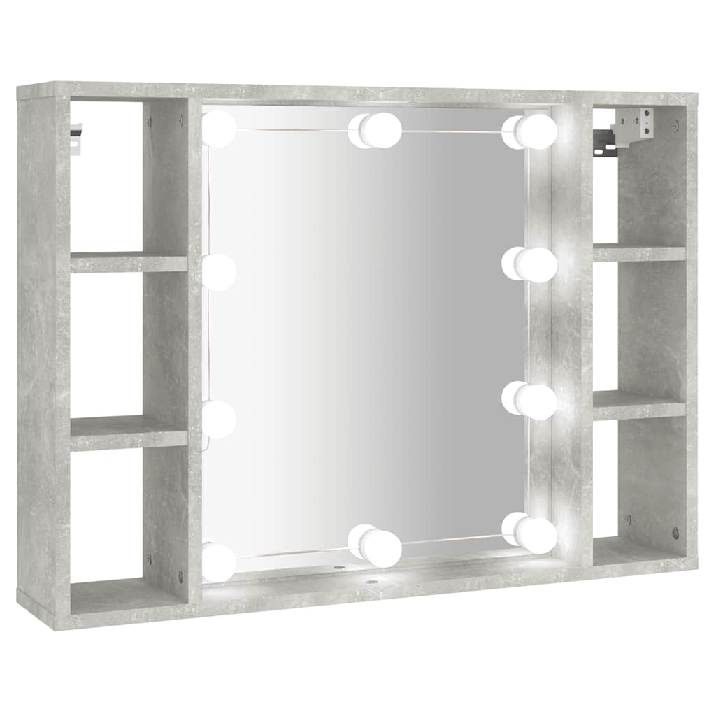 Έπιπλο Καθρέπτη με LED Γκρι Σκυροδέματος 76 x 15 x 55 εκ. - Pakobazaar
