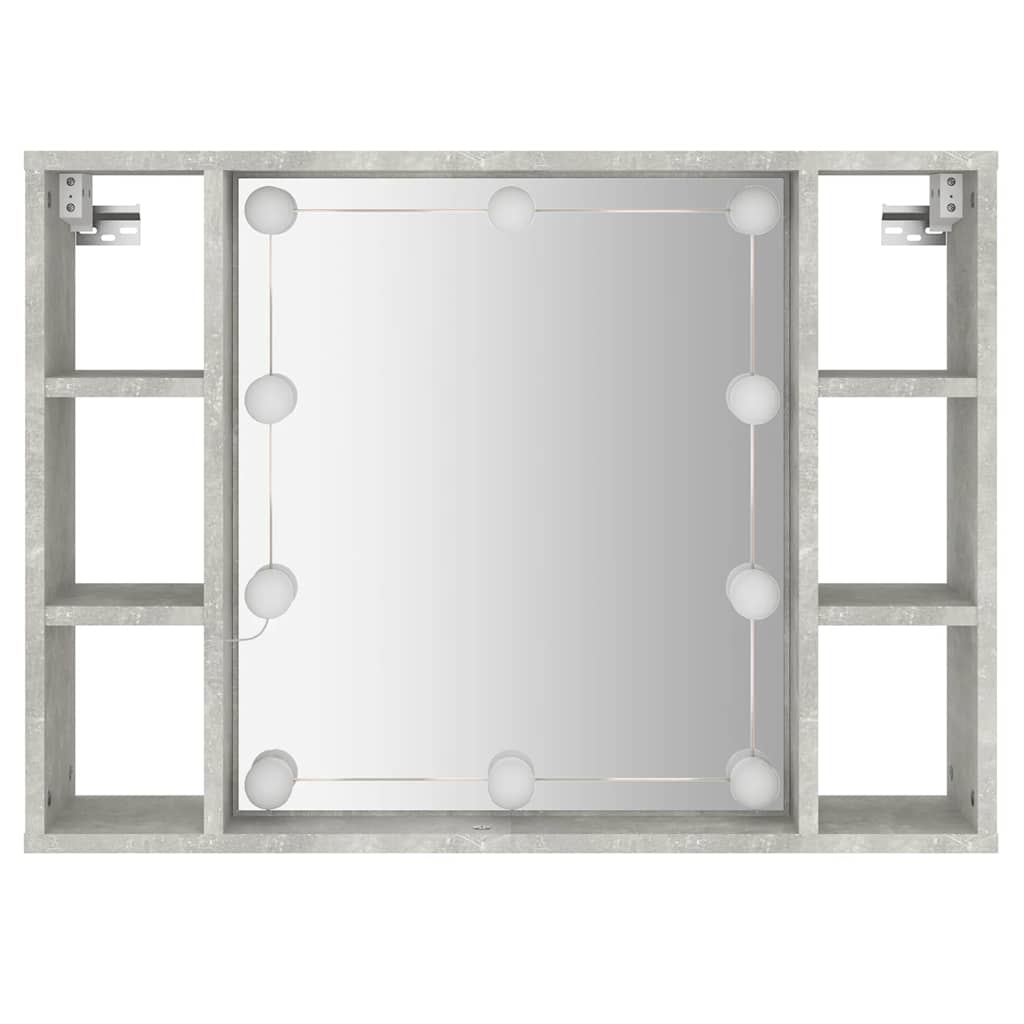 Έπιπλο Καθρέπτη με LED Γκρι Σκυροδέματος 76 x 15 x 55 εκ. - Pakobazaar
