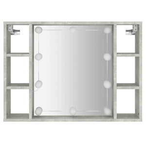 Έπιπλο Καθρέπτη με LED Γκρι Σκυροδέματος 76 x 15 x 55 εκ. - Pakobazaar