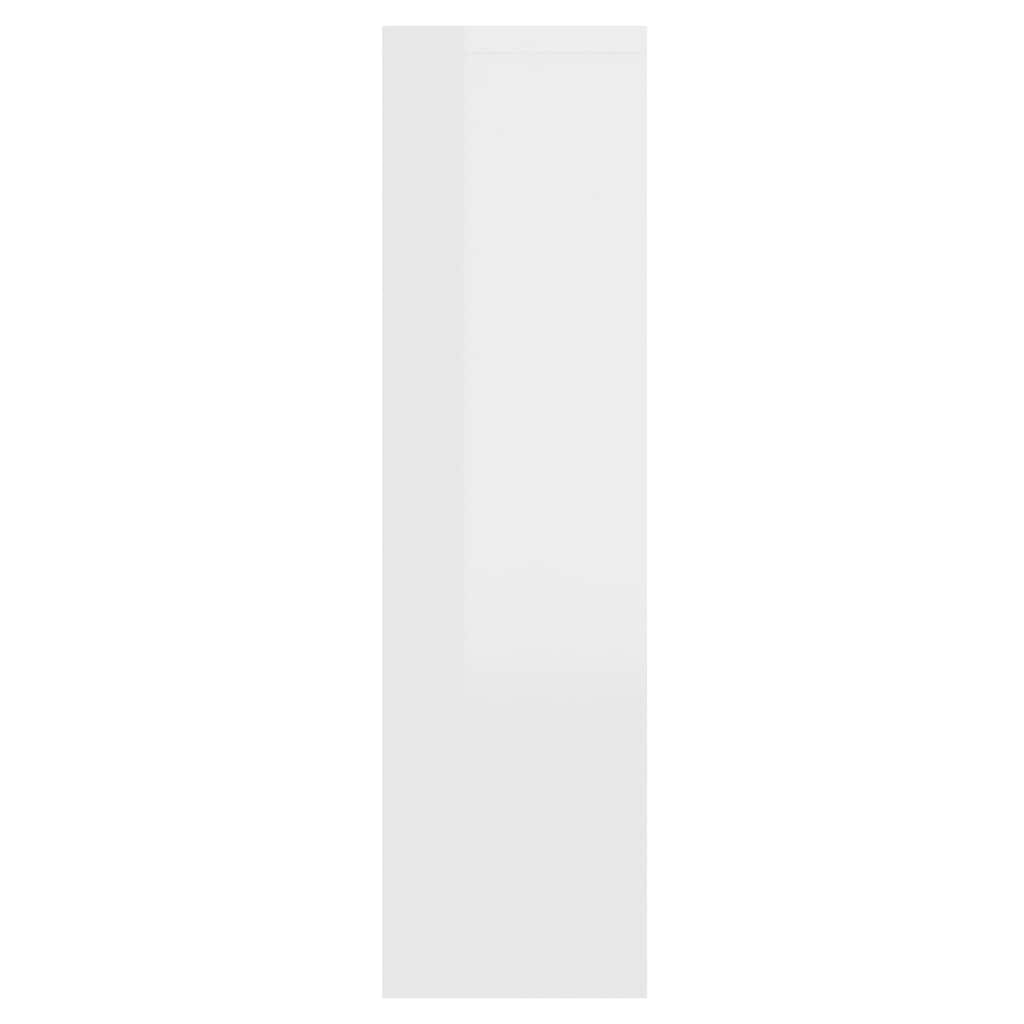 Έπιπλο Καθρέπτη με LED Γυαλιστερό Λευκό 76 x 15 x 55 εκ.