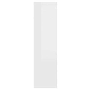 Έπιπλο Καθρέπτη με LED Γυαλιστερό Λευκό 76 x 15 x 55 εκ.