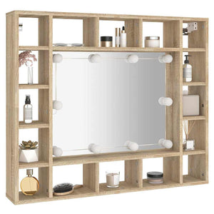 Έπιπλο Καθρέπτη με LED Sonoma Δρυς 91 x 15 x 76,5 εκ. - Pakobazaar