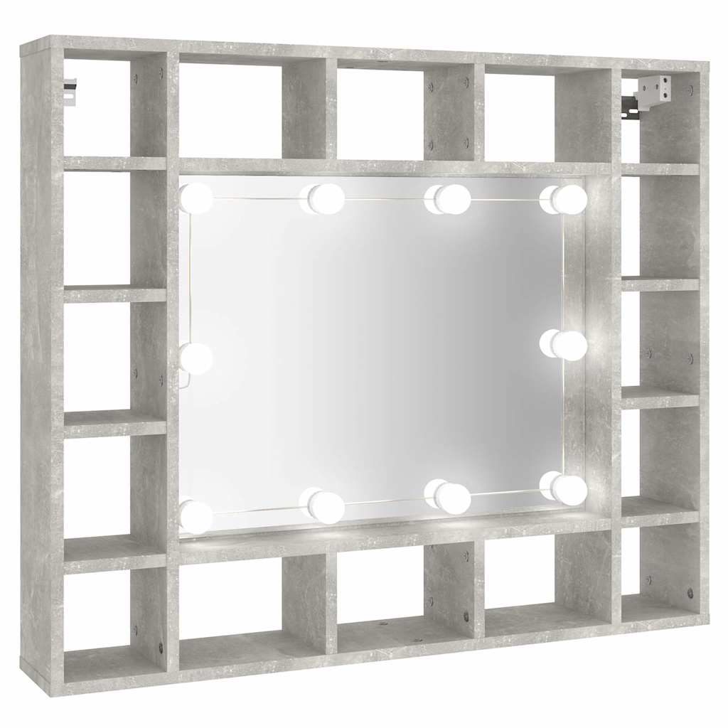 Έπιπλο Καθρέπτη με LED Γκρι Σκυροδέματος 91x15x76,5 εκ. - Pakobazaar