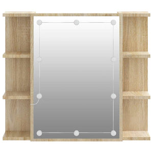Έπιπλο Καθρέπτη με LED Sonoma Δρυς 70 x 16,5 x 60 εκ. - Pakobazaar