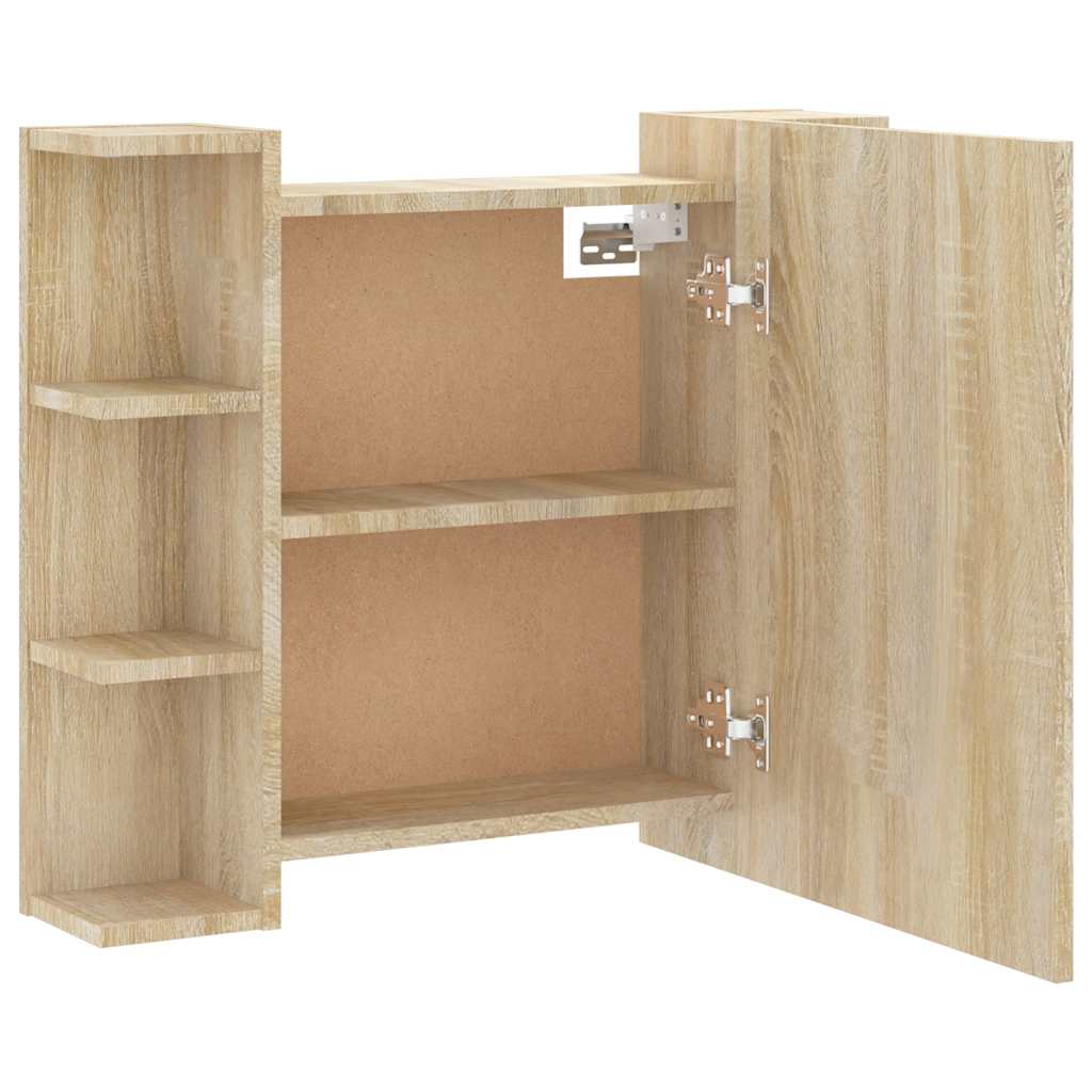 Έπιπλο Καθρέπτη με LED Sonoma Δρυς 70 x 16,5 x 60 εκ. - Pakobazaar