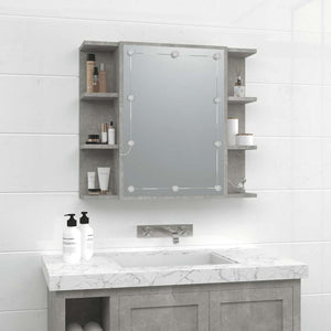 Έπιπλο Καθρέπτη με LED Γκρι Σκυροδέματος 70x16,5x60 εκ. - Pakobazaar