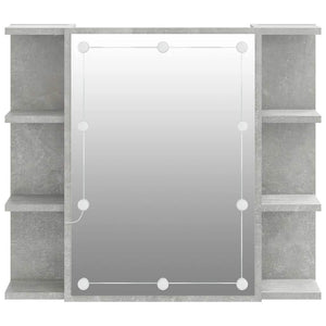 Έπιπλο Καθρέπτη με LED Γκρι Σκυροδέματος 70x16,5x60 εκ. - Pakobazaar