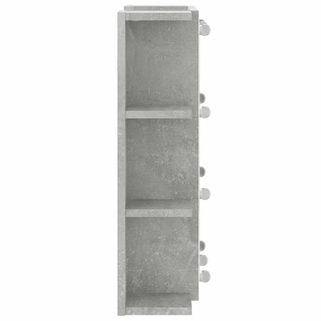 Έπιπλο Καθρέπτη με LED Γκρι Σκυροδέματος 70x16,5x60 εκ. - Pakobazaar