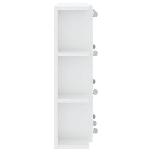 Έπιπλο Καθρέπτη με LED Γυαλιστερό Λευκό 70 x 16,5 x 60 εκ. - Pakobazaar