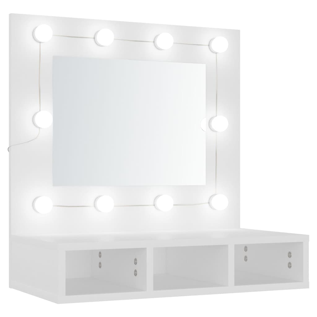 Έπιπλο Καθρέπτη με LED Λευκό 60 x 31,5 x 62 εκ. - Pakobazaar
