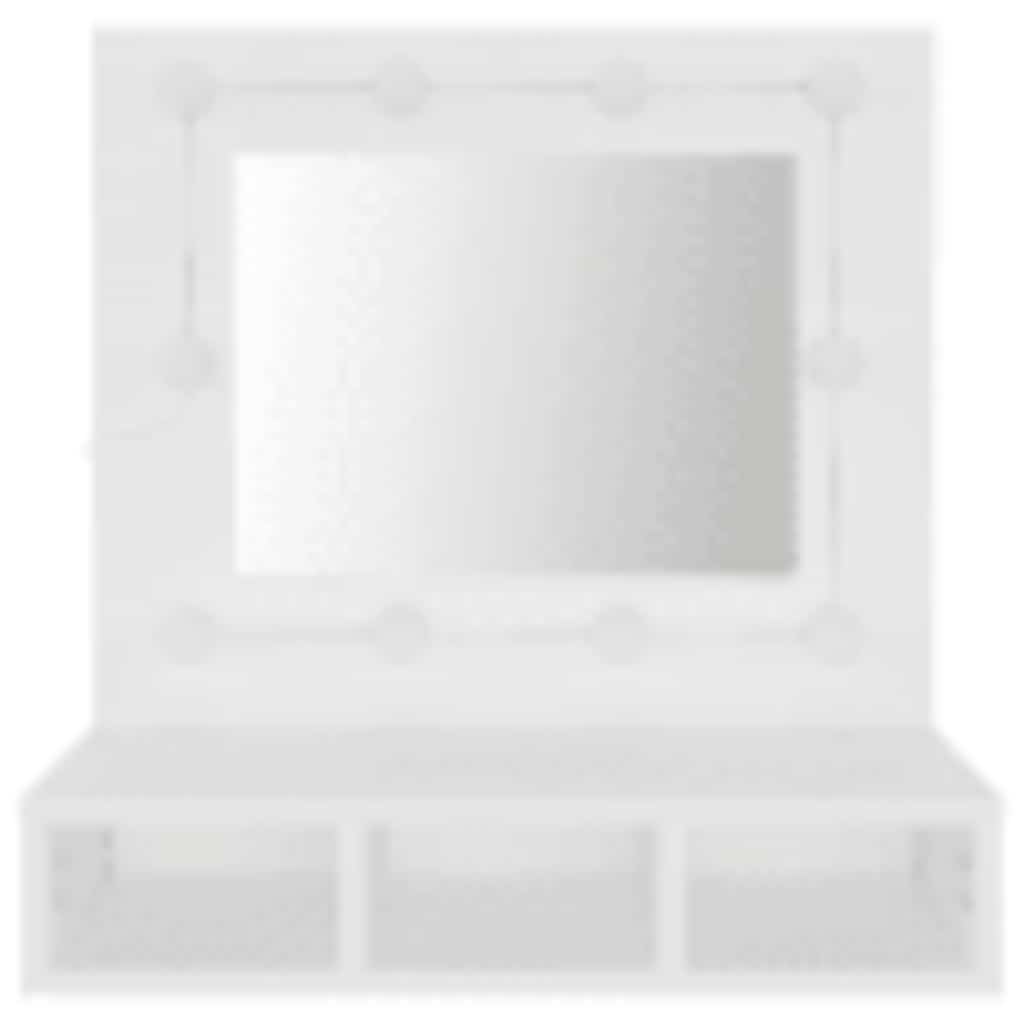 Έπιπλο Καθρέπτη με LED Λευκό 60 x 31,5 x 62 εκ. - Pakobazaar