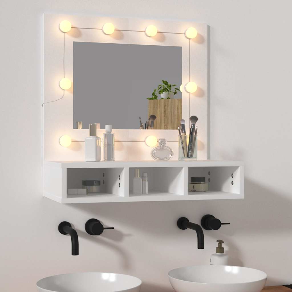 Έπιπλο Καθρέπτη με LED Λευκό 60 x 31,5 x 62 εκ. - Pakobazaar