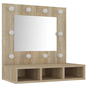 Έπιπλο Καθρέπτη με LED Sonoma Δρυς 60 x 31,5 x 62 εκ. - Pakobazaar