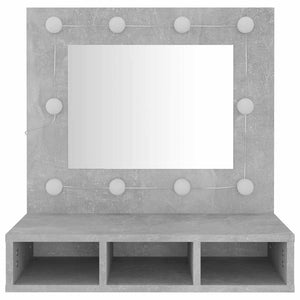 Έπιπλο Καθρέπτη με LED Γκρι Σκυροδέματος 60x31,5x62 εκ. - Pakobazaar