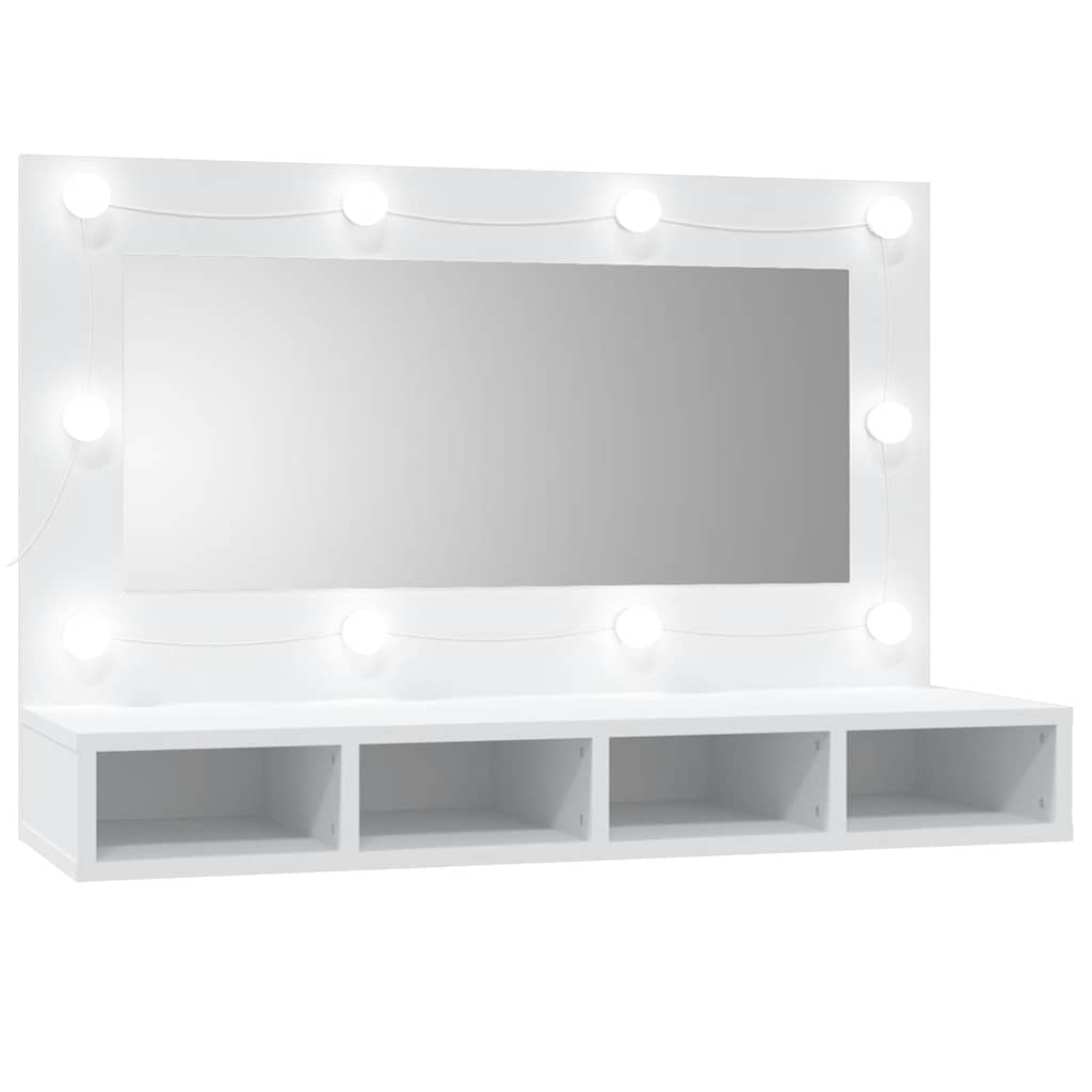 Έπιπλο Καθρέπτη με LED Λευκό 90x31,5x62 εκ. - Pakobazaar