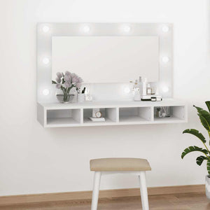 Έπιπλο Καθρέπτη με LED Λευκό 90x31,5x62 εκ. - Pakobazaar