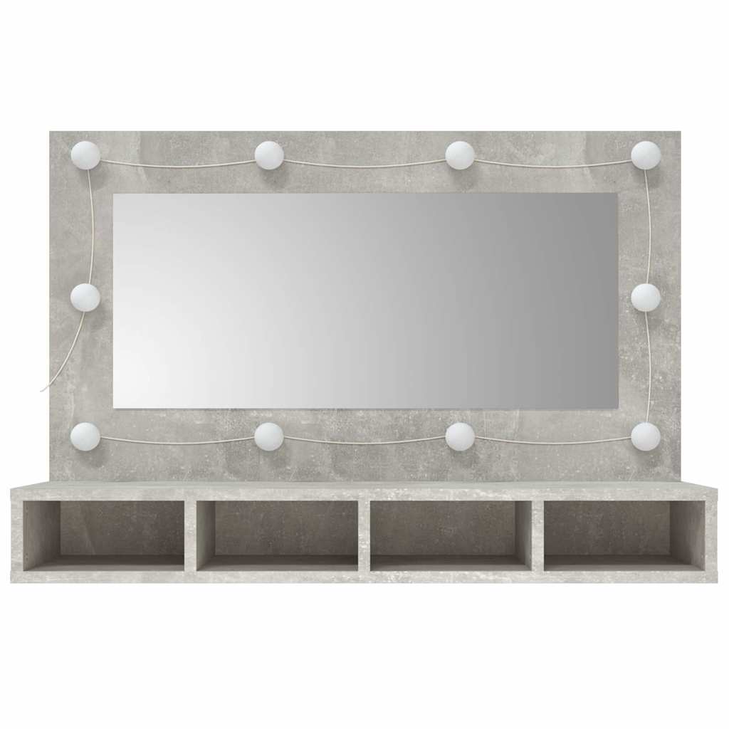 Έπιπλο Καθρέπτη με LED Γκρι Σκυροδέματος 90x31,5x62 εκ. - Pakobazaar