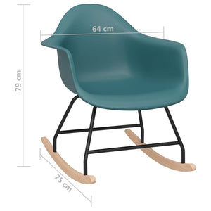 Κουνιστή Πολυθρόνα Τιρκουάζ από Πολυπροπυλένιο