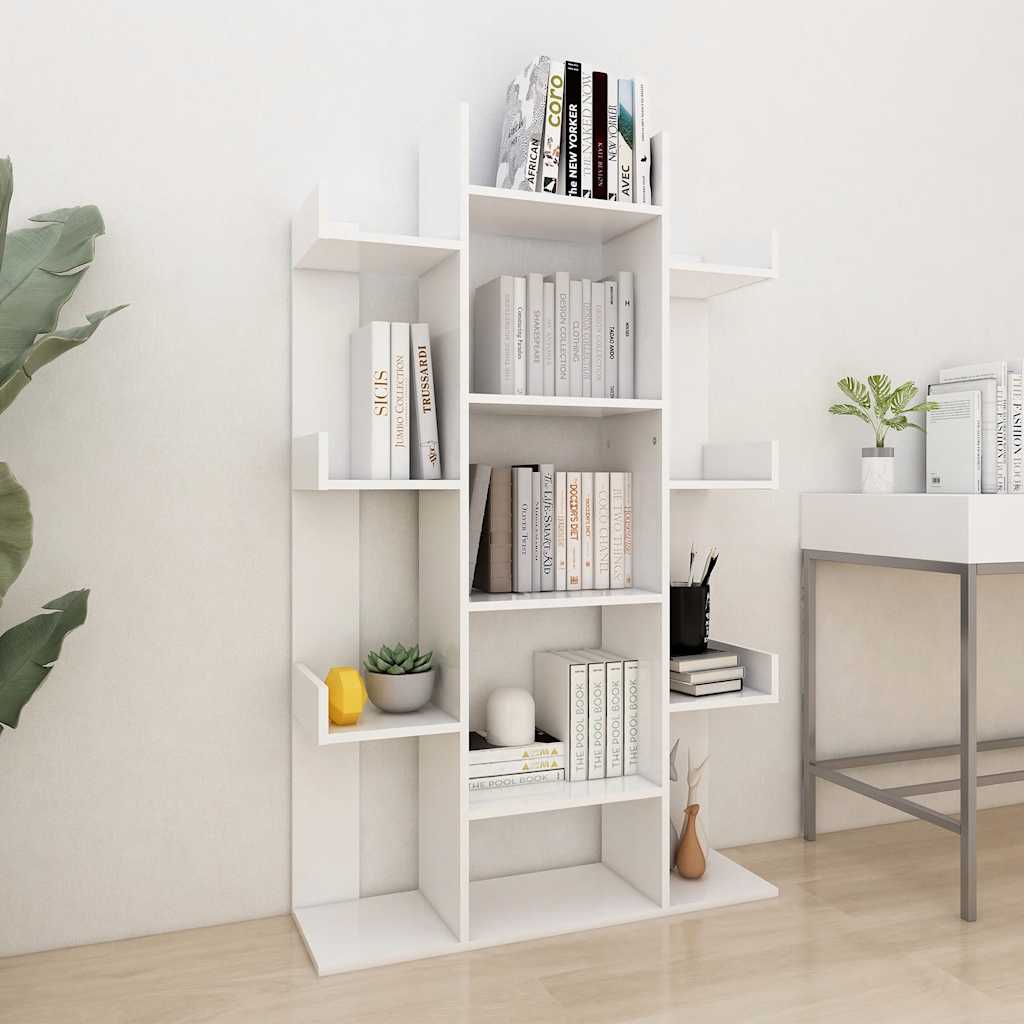 Βιβλιοθήκη Λευκή 86 x 25,5 x 140 εκ. από Επεξ. Ξύλο