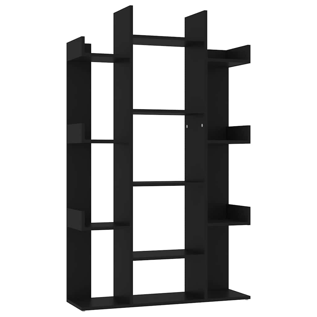 Βιβλιοθήκη Μαύρη 86 x 25,5 x 140 εκ. από Επεξ. Ξύλο - Pakobazaar