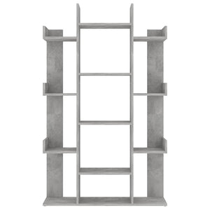 Βιβλιοθήκη Γκρι Σκυροδέματος 86x25,5x140 εκ. από Επεξ. Ξύλο - Pakobazaar