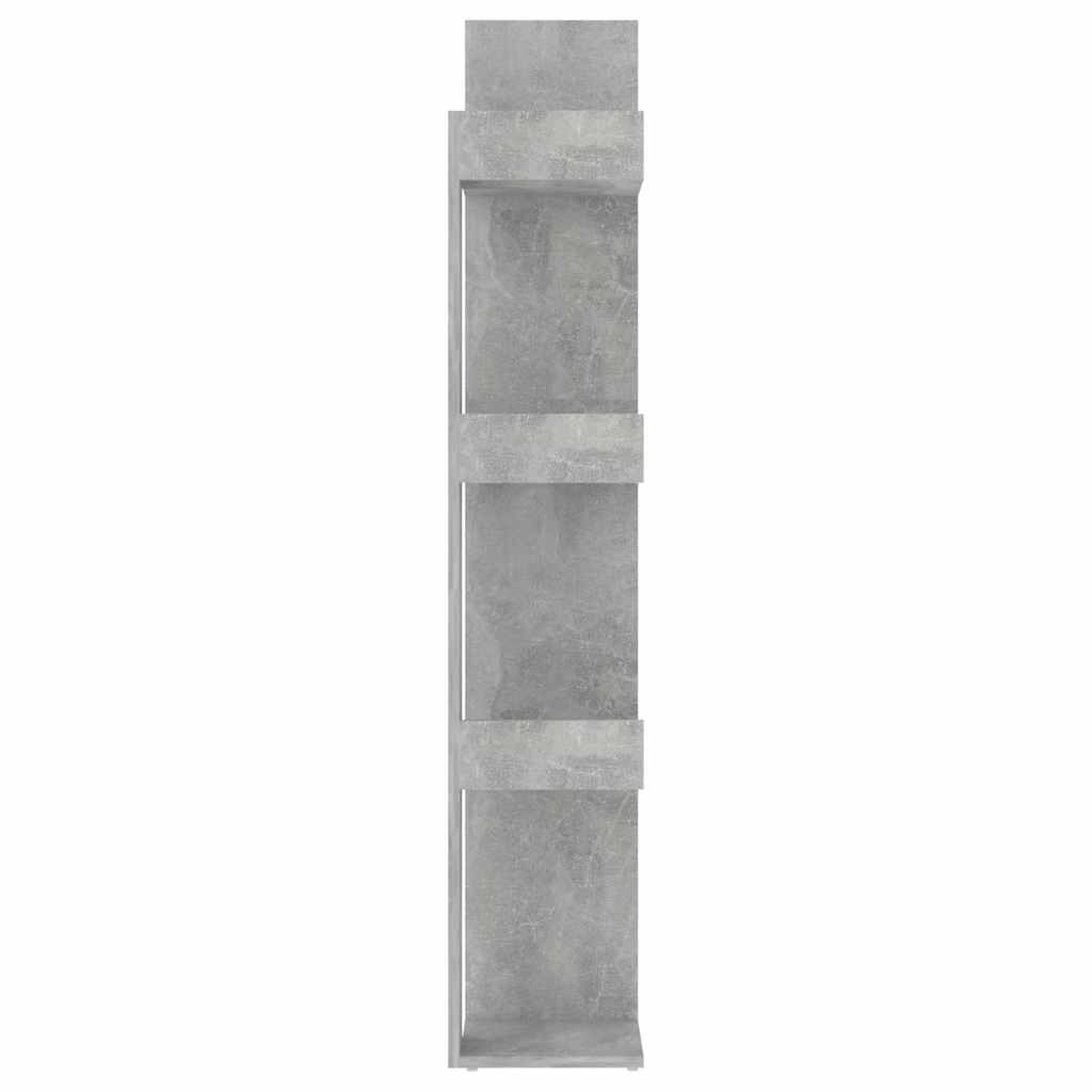 Βιβλιοθήκη Γκρι Σκυροδέματος 86x25,5x140 εκ. από Επεξ. Ξύλο - Pakobazaar