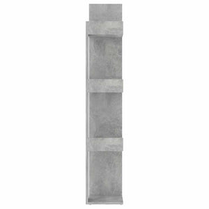 Βιβλιοθήκη Γκρι Σκυροδέματος 86x25,5x140 εκ. από Επεξ. Ξύλο - Pakobazaar