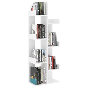 Βιβλιοθήκη Λευκή 48 x 25,5 x 140 εκ. από Επεξ. Ξύλο - Pakobazaar