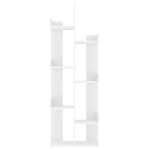 Βιβλιοθήκη Λευκή 48 x 25,5 x 140 εκ. από Επεξ. Ξύλο - Pakobazaar