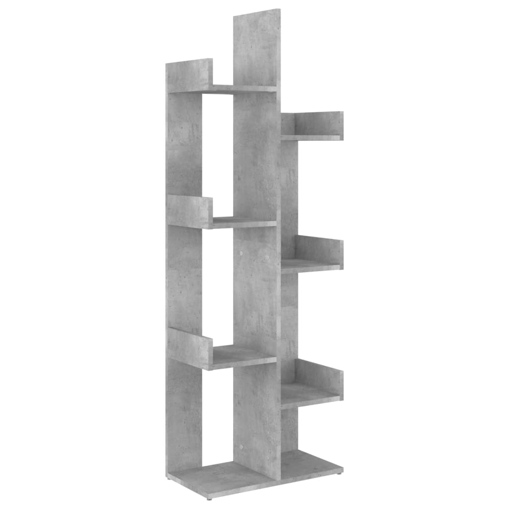 Βιβλιοθήκη Γκρι Σκυροδέματος 48 x 25,5 x 140 εκ από Επεξ. Ξύλο - Pakobazaar