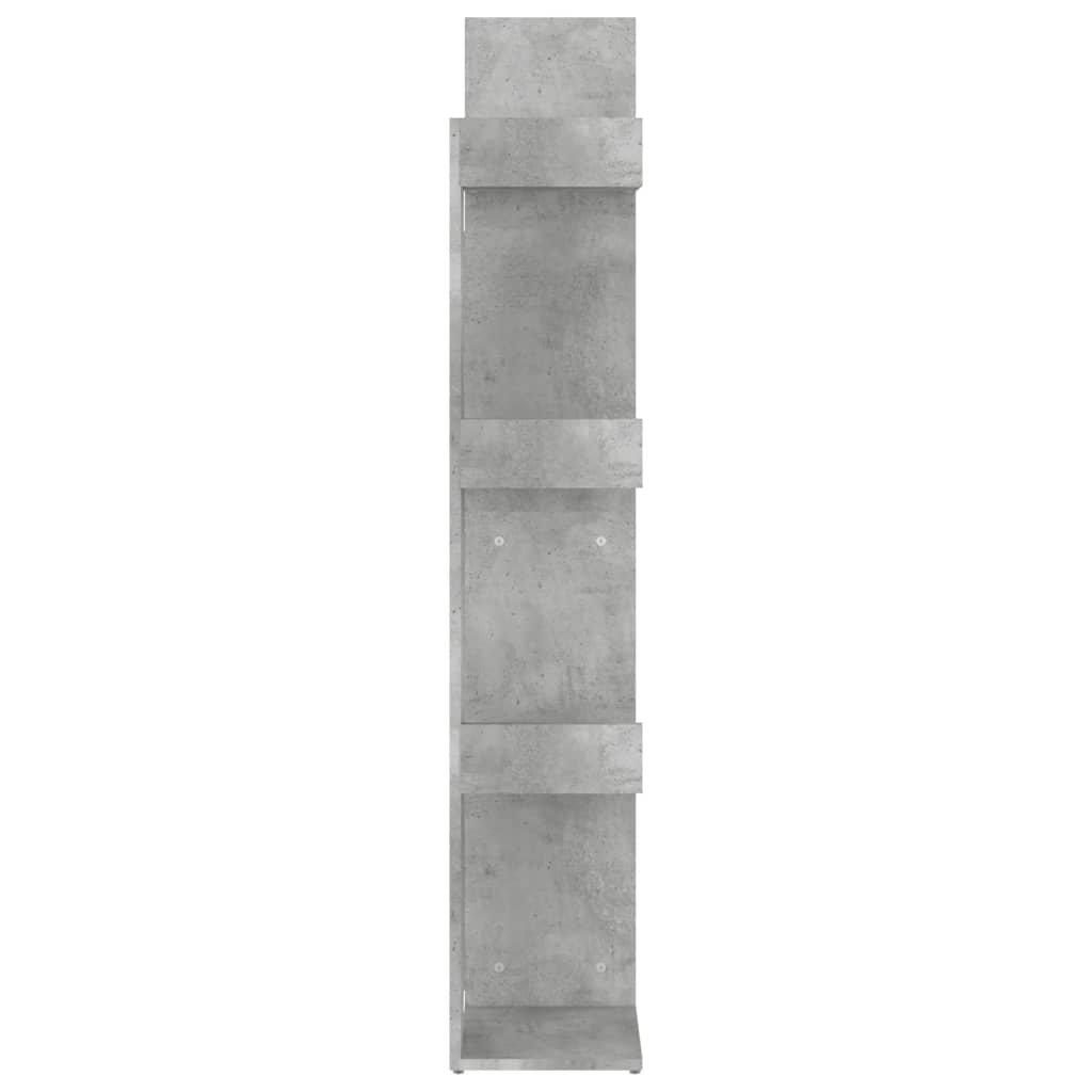 Βιβλιοθήκη Γκρι Σκυροδέματος 48 x 25,5 x 140 εκ από Επεξ. Ξύλο - Pakobazaar