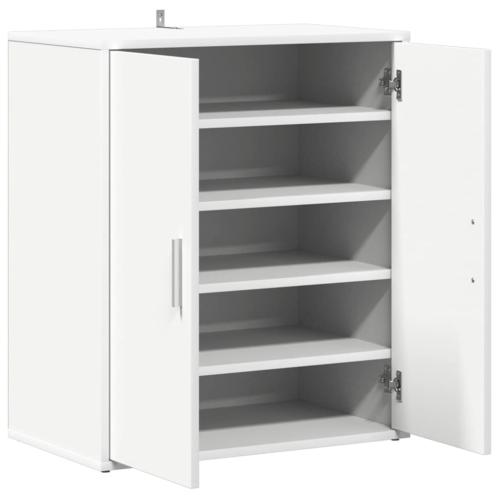 Παπουτσοθήκη Λευκή 60 x 35 x 70 εκ. από Επεξ. Ξύλο - Pakobazaar