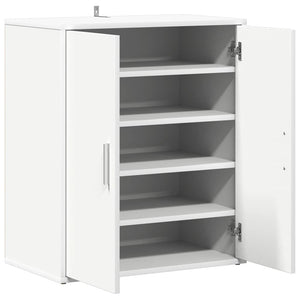 Παπουτσοθήκη Λευκή 60 x 35 x 70 εκ. από Επεξ. Ξύλο - Pakobazaar