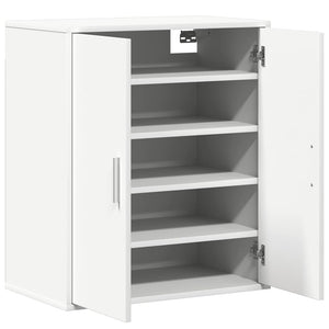 Παπουτσοθήκη Λευκή 60 x 35 x 70 εκ. από Επεξ. Ξύλο - Pakobazaar