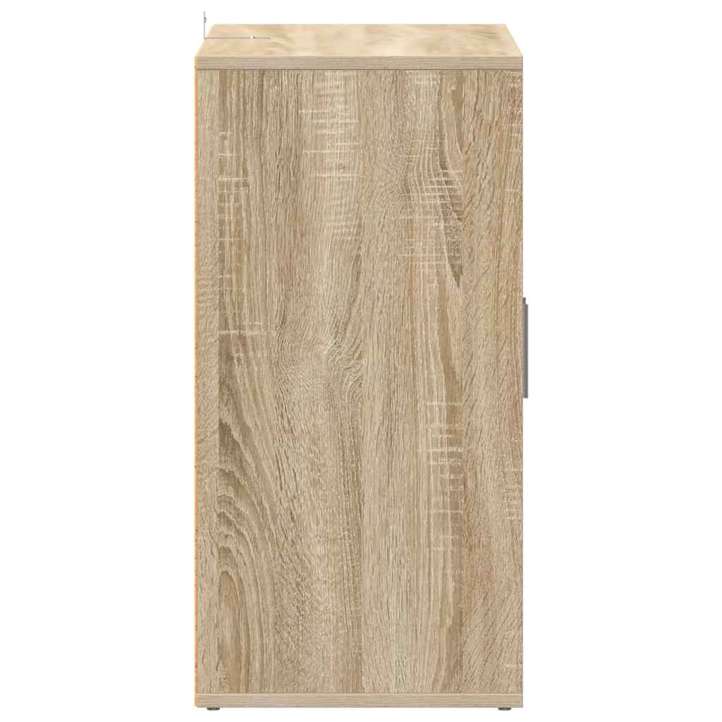Παπουτσοθήκη Λευκή/Sonoma Δρυς 60 x 35 x 70 εκ. από Μοριοσανίδα
