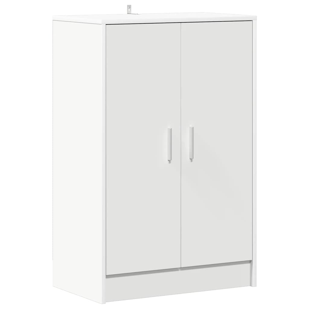 Παπουτσοθήκη Λευκή 60 x 35 x 92 εκ. από Επεξ. Ξύλο - Pakobazaar