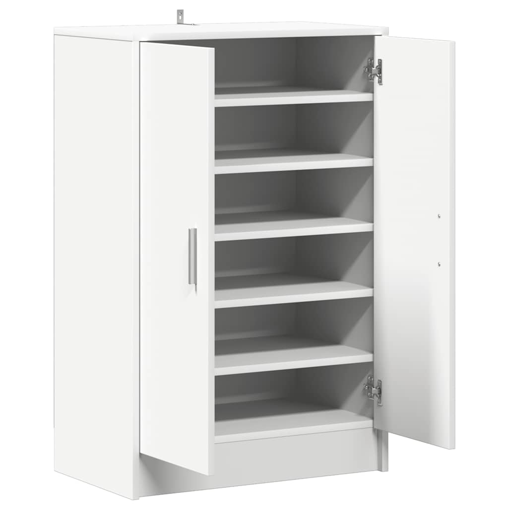 Παπουτσοθήκη Λευκή 60 x 35 x 92 εκ. από Επεξ. Ξύλο - Pakobazaar